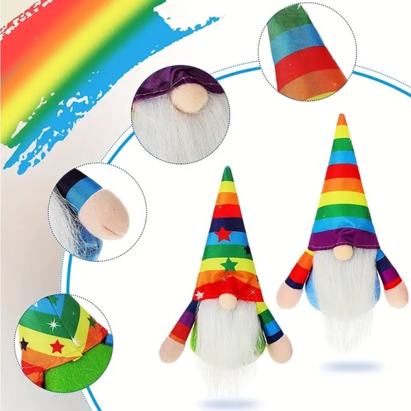 Global Goods Other - 2 Pride Rainbow Plush Gnomes